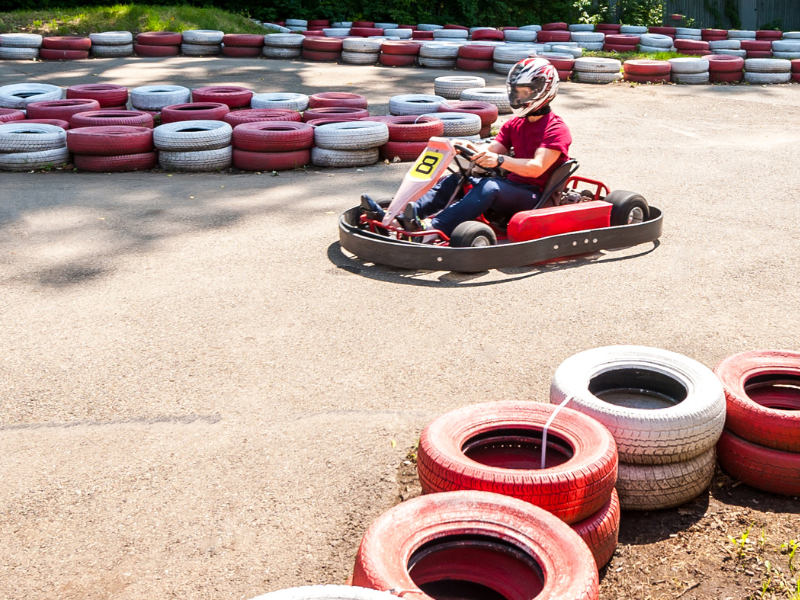 go kart on go-kart race track